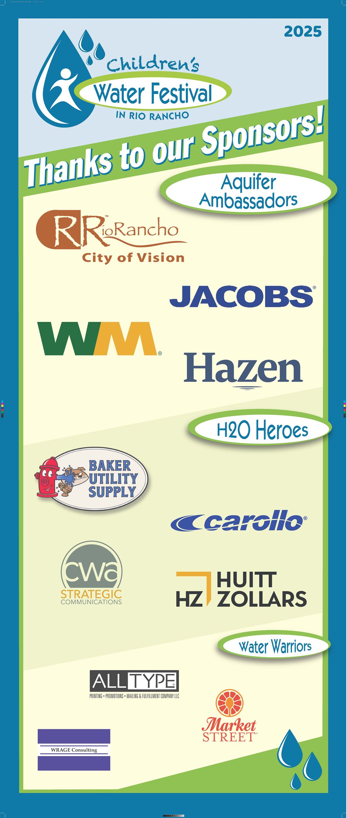 Children's Water Festival Sponsor Thank You