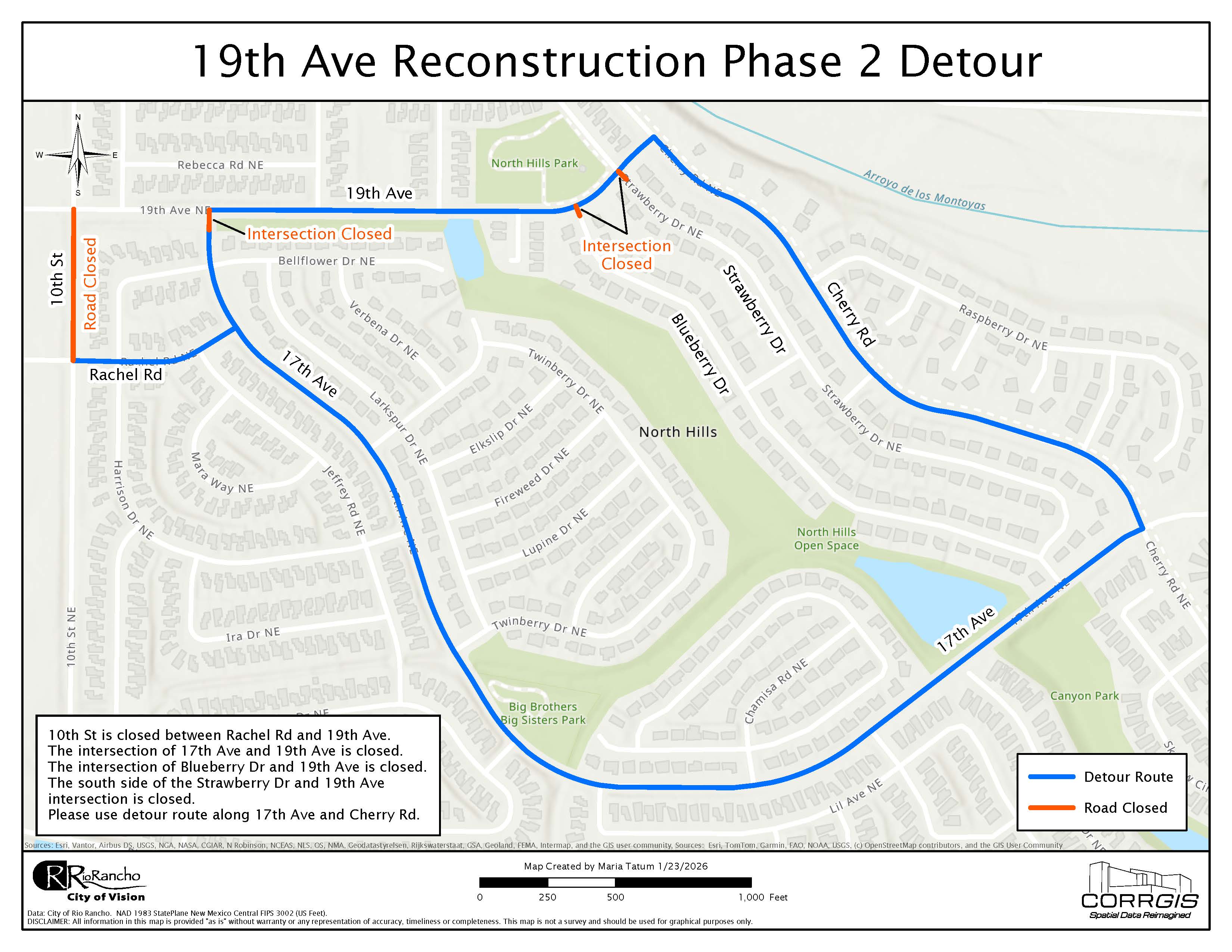 19th Ave Phase 2 Detour